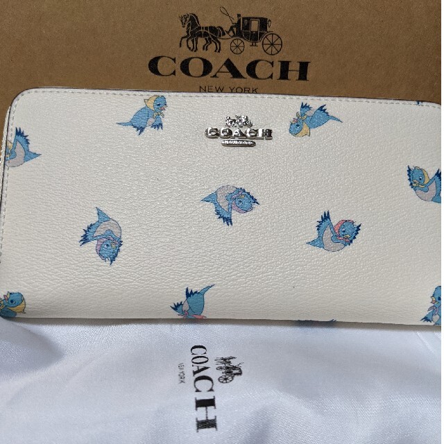 COACH  長財布　ディズニーコラボ　幸せの青い鳥