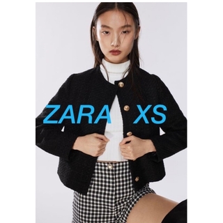 ZARA ツイード　ショート丈　ジャケット　新品タグ付き