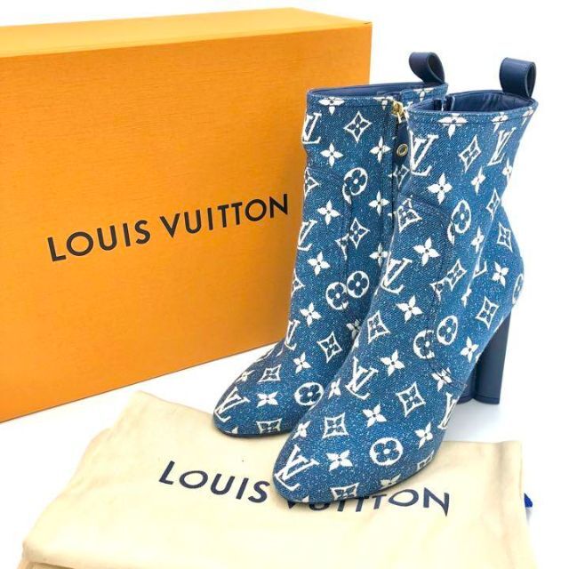 売れ筋ランキングも VUITTON LOUIS - モノグラムデニムショートブーツ