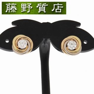 カルティエ(Cartier)の（美品）カルティエ CARTIER トリニティ ダイヤ ピアス K18 WG × PG × YG ×ダイヤ スリーカラー B8045300 保証書 8897(ピアス)