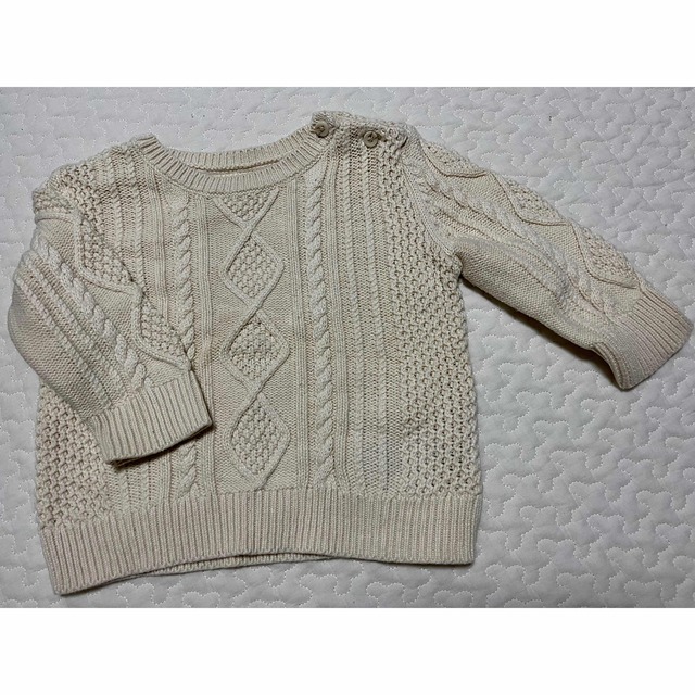 babyGAP(ベビーギャップ)のGAPベビー☆白ニット キッズ/ベビー/マタニティのベビー服(~85cm)(ニット/セーター)の商品写真