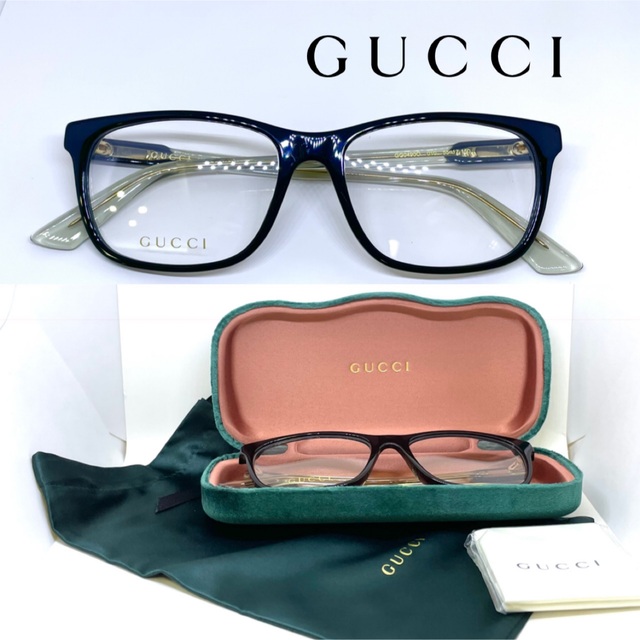 Gucci(グッチ)のGUCCI グッチ メガネ GG0490O 010 ブラック伊達レンズ付セット メンズのファッション小物(サングラス/メガネ)の商品写真