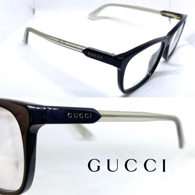 Gucci(グッチ)のGUCCI グッチ メガネ GG0490O 010 ブラック伊達レンズ付セット メンズのファッション小物(サングラス/メガネ)の商品写真