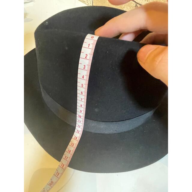 Borsalino(ボルサリーノ)の使用感あり Borsalino ボルサリーノ フェルトハット  ブラック メンズの帽子(ハット)の商品写真