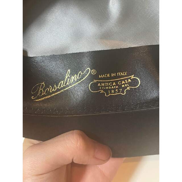 Borsalino(ボルサリーノ)の使用感あり Borsalino ボルサリーノ フェルトハット  ブラック メンズの帽子(ハット)の商品写真