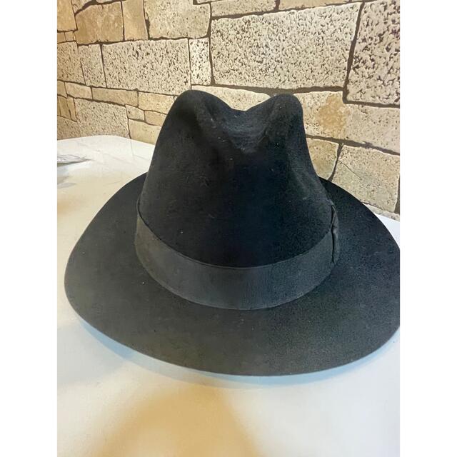 Borsalino(ボルサリーノ)の使用感あり Borsalino ボルサリーノ フェルトハット  ブラック メンズの帽子(ハット)の商品写真