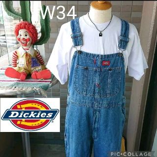 ディッキーズ(Dickies)のo12 アメリカ古着 Dickies ディッキーズ オーバーオール W34(サロペット/オーバーオール)