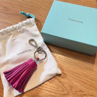 ティファニー(Tiffany & Co.)のTIFFANY&Co レザーフリンジキーホルダー(キーホルダー)