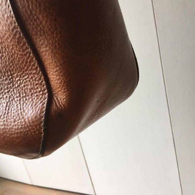 ゲンテン genten ブラウン ポーチ付き トートバッグ 工具刻印