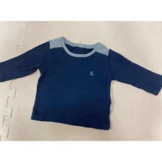 プチバトー(PETIT BATEAU)の6m⭐︎ プチバトー　ロンT　ネイビー(シャツ/カットソー)