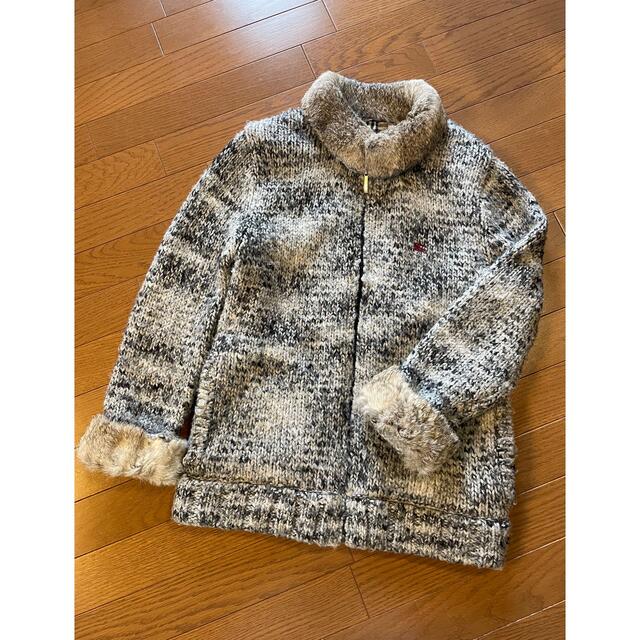 バーバリーブラックレーベル ラビットファーニットジャケット - www 純正直営 バーバリー Burberry ブラックレーベル ニットブルゾン ラビットファー付 ニット/セーター