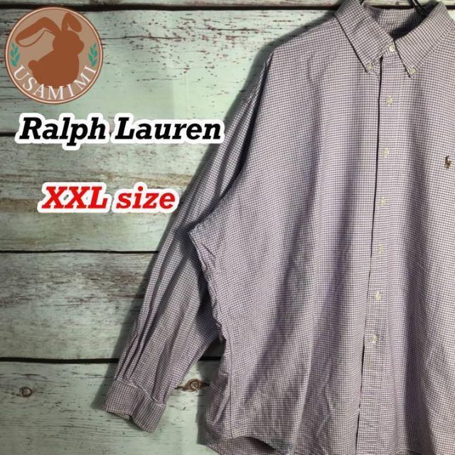 Ralph Lauren(ラルフローレン)のラルフローレン BDシャツ ブレイク 長袖 刺繍 タータンチェック XXL メンズのトップス(シャツ)の商品写真