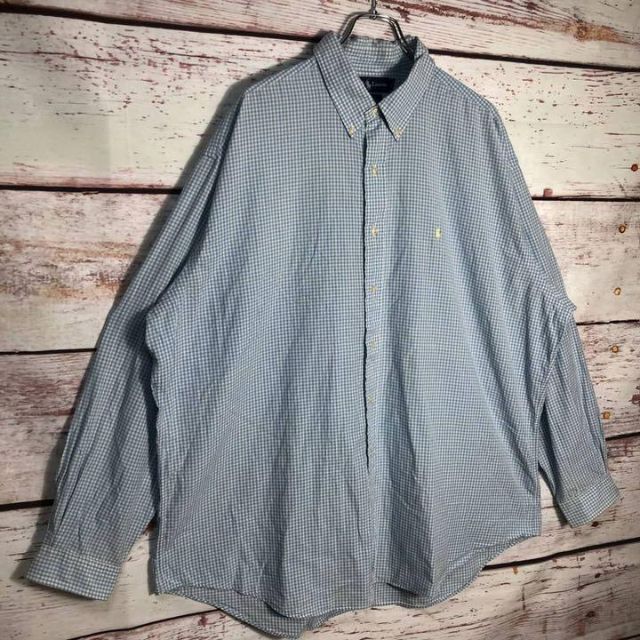 Ralph Lauren(ラルフローレン)のラルフローレン BDシャツ ブレイク 長袖 刺繍 ギンガムチェック 2XL メンズのトップス(シャツ)の商品写真