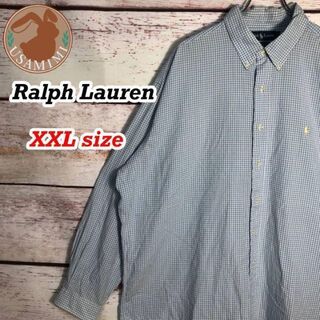 ラルフローレン(Ralph Lauren)のラルフローレン BDシャツ ブレイク 長袖 刺繍 ギンガムチェック 2XL(シャツ)
