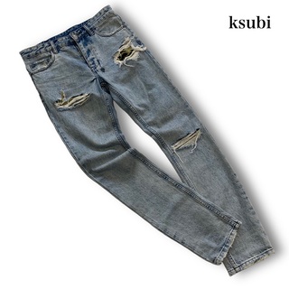 ksubi - 【ksubi】 スビ クラッシュデニムパンツ ダメージ加工 タイガーカモ