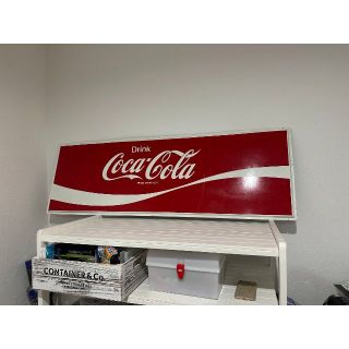 コカコーラ(コカ・コーラ)のコカコーラ ホーロー　ブリキ看板 大型 ビンテージ 当時物 Coca-Cola(その他)