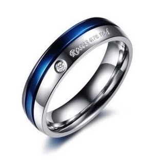 【SALE】リング メンズ シルバー ブルー ステンレス 青 銀 指輪 20号(リング(指輪))