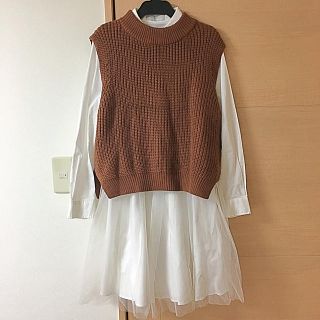 ダズリン(dazzlin)のニットとシャツワンピース💫2点セット(ひざ丈ワンピース)