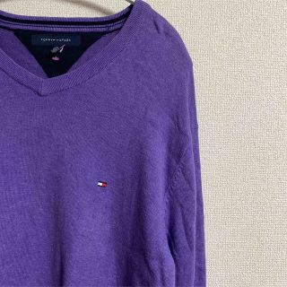 トミーヒルフィガー(TOMMY HILFIGER)のTOMMY HILFIGER トミー　ワンポイント　メンズ　ニット　古着(ニット/セーター)