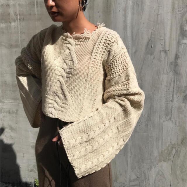 TODAYFUL(トゥデイフル)のtodayful ダメージアランニット🧶 レディースのトップス(ニット/セーター)の商品写真