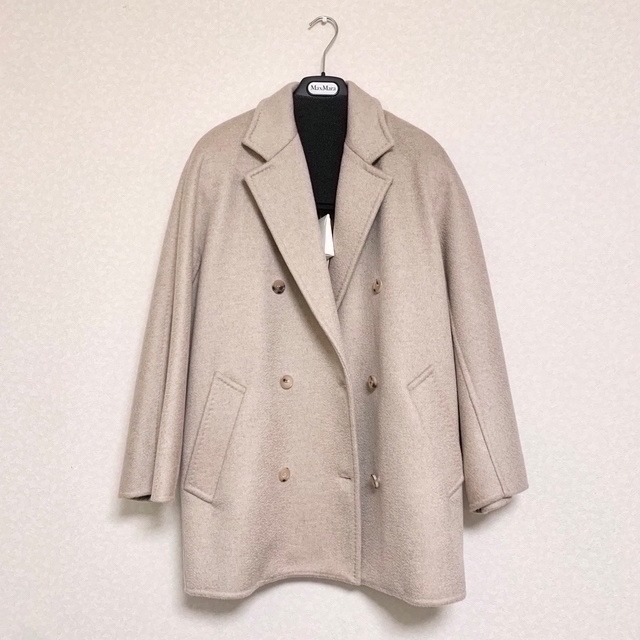 Max Mara - MaxMara カシミヤ100 コート ベージュ 白タグ 定価53万の