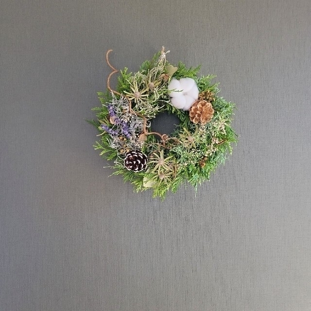 Autumn Winter wreath クリスマスリース コットンフラワー 最安値 blog 