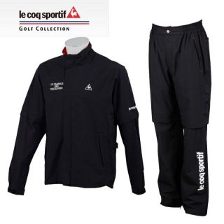 ルコックスポルティフ(le coq sportif)の新品☆ルコック ゴルフ☆レインウェア 上下☆ブラック☆Lサイズ(ウエア)