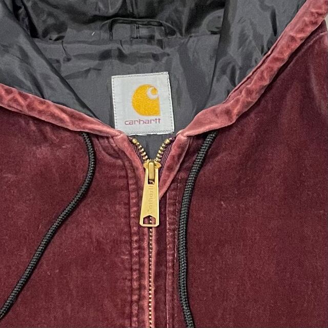 carhartt(カーハート)のCarhartt カーハート ジップパーカー XLベロア ライトアウター 紫色 メンズのトップス(パーカー)の商品写真