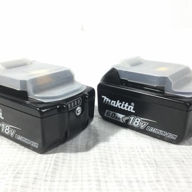 ☆比較的綺麗2個セット☆makita マキタ 18V 6.0Ah 残量表示付き 純正 リチウムイオンバッテリー BL1860B リチュウムイオン電池 60300