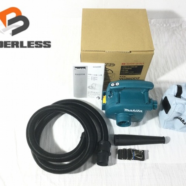 ☆未使用品☆makita マキタ 18V 充電式小型集じん機 VC350DZ 本体のみ 集塵機/クリーナー/掃除機 60369自動車/バイク