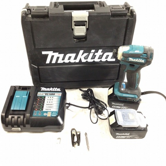 ☆品☆makita マキタ 18V 充電式インパクトドライバ TD172D バッテリー2個(18V 5.0Ah) 充電器 ケース付き 60235