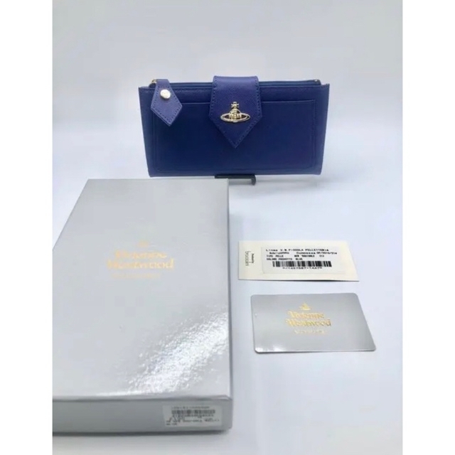 新品未使用】ヴィヴィアンウエストウッド 長財布 青 BLUE ブルー 減額
