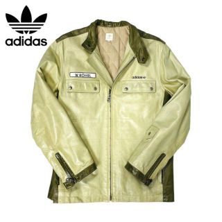 adidas アディダス　レザージャケット　L