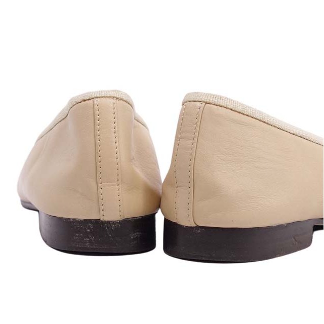 CHANEL(シャネル)のシャネル パンプス バレリーナ バイカラー ココマーク リボン レザー シューズ 靴 レディース 36C ベージュ/ブラック レディースの靴/シューズ(ハイヒール/パンプス)の商品写真