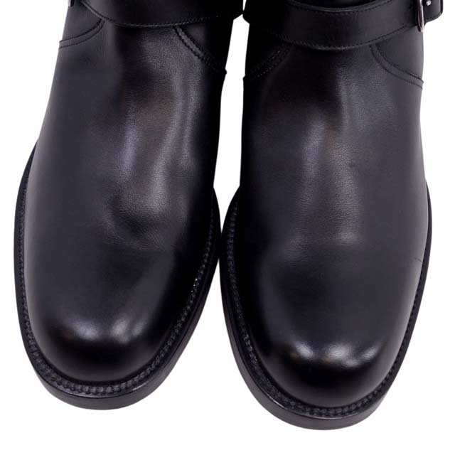 Hermes(エルメス)の美品 エルメス HERMES ブーツ エンジニアブーツ カーフレザー シューズ 靴 メンズ イタリア製 42(26.5cm相当) ブラック メンズの靴/シューズ(ブーツ)の商品写真