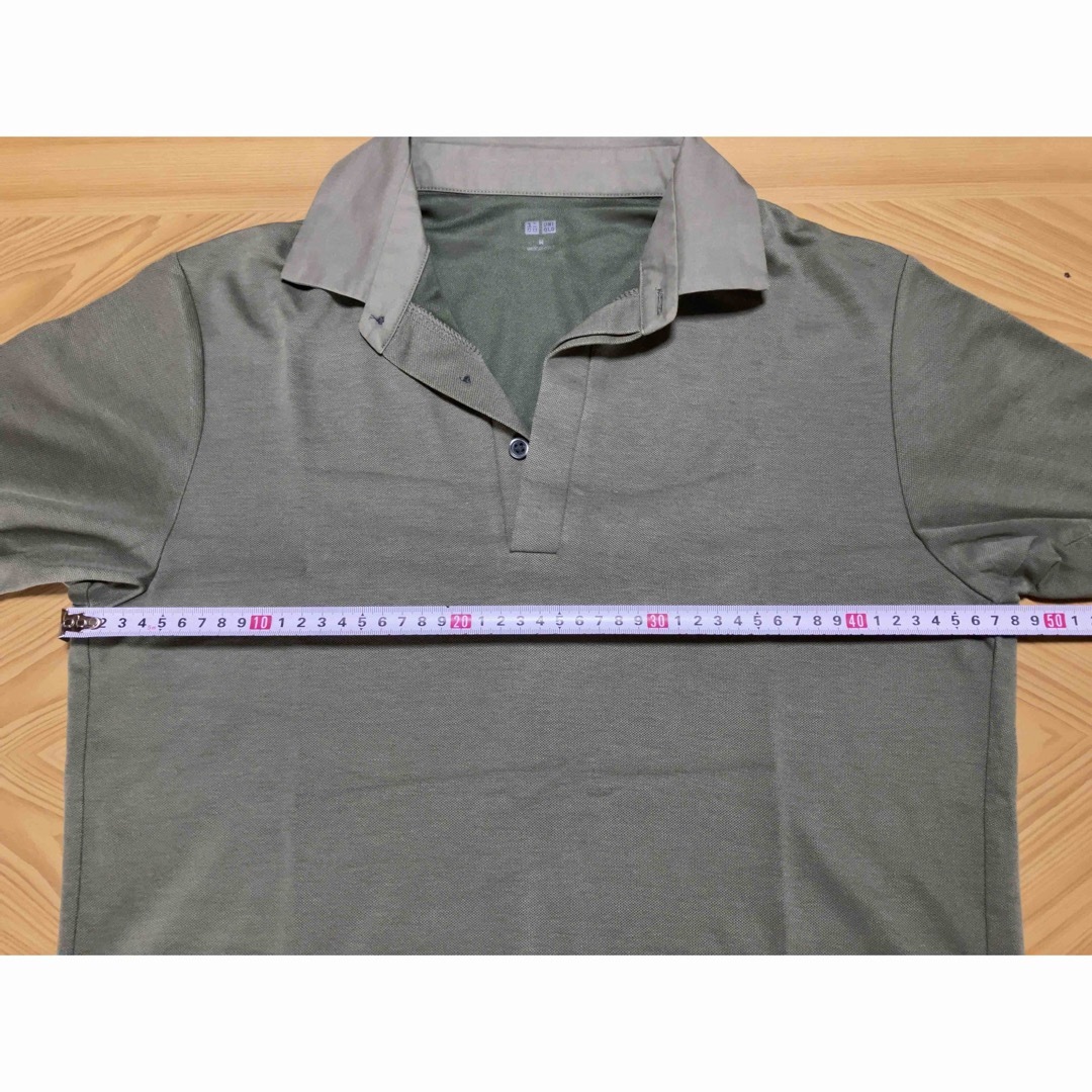 UNIQLO(ユニクロ)の142）UNIQLOメンズポロシャツMサイズ（深草色） メンズのトップス(ポロシャツ)の商品写真