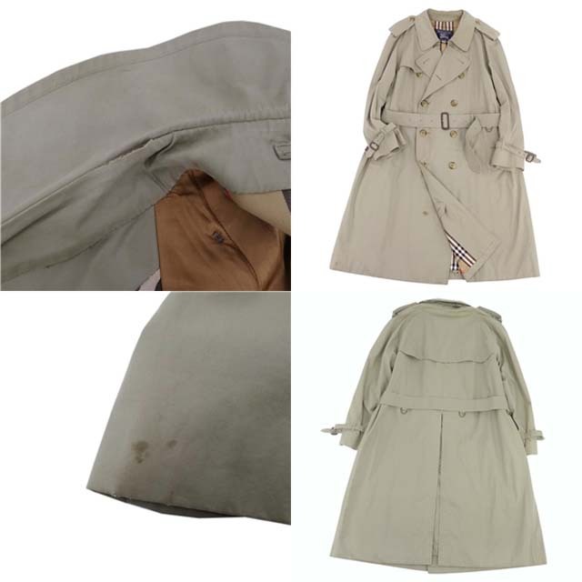 BURBERRY(バーバリー)のVintage バーバリー Burberrys コート 英国製 トレンチコート メンズ 裏チェック アウター 52SHORT(L相当) カーキ メンズのジャケット/アウター(トレンチコート)の商品写真