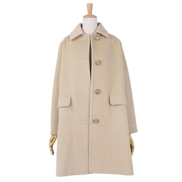 美品 マックスマーラ Max Mara コート ウール カシミヤ 白タグ オーバーサイズ レディース アウター JI40 USA6 FB38(M相当) ベージュ
