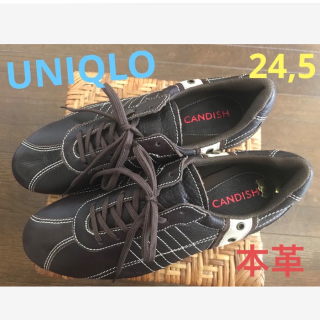 CANDISH(キャンディッシュ)の未使用☆ UNIQLO＊CANDISH 本革シューズ24.5 レディースの靴/シューズ(スニーカー)の商品写真