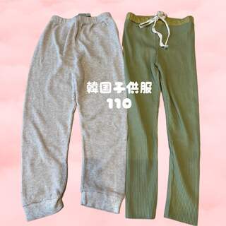 韓国子供服　ナチュラル　新品　2点セット　スパッツ　ズボン　(パンツ/スパッツ)
