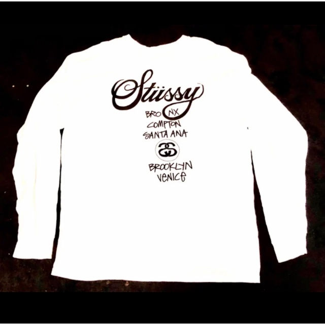 STUSSY(ステューシー)のSTUSSY × DSM white long sleeve tee  XL メンズのトップス(Tシャツ/カットソー(七分/長袖))の商品写真