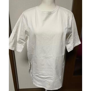 シマムラ(しまむら)の白 アシンメトリー Tシャツ Lサイズ(Tシャツ(半袖/袖なし))