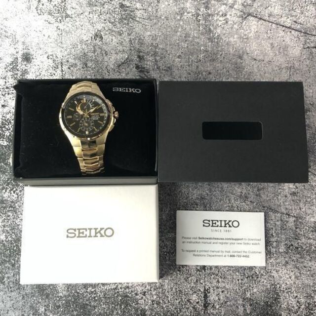 【新品】セイコー上級コーチュラ クロノグラフ ソーラー SEIKO メンズ腕時計