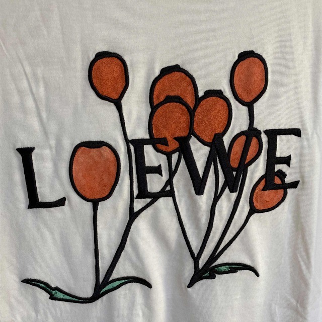 新品 本物 正規品 LOEWE ロエベ メンズ ロゴ Tシャツ バーバリウム 白