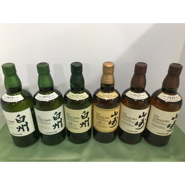 サントリー ウイスキー 山崎12年 山崎ノンエイジ 白州12年 白州ノンエイジ 食品/飲料/酒の酒(ウイスキー)の商品写真