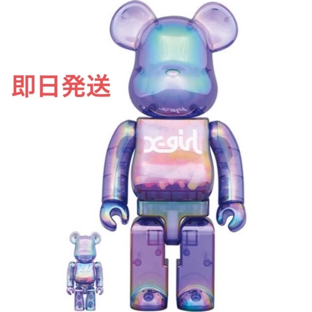 BE@RBRICK X-girl CLEAR PURPLE 100％ 400％ - epito.co.uk