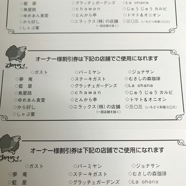 すかいらーく(スカイラーク)のすかいらーく25％割引券 3枚セット チケットの優待券/割引券(レストラン/食事券)の商品写真