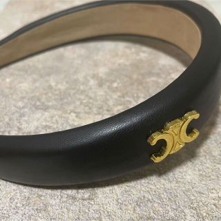 celine - トリオンフ レザー調カチューシャの通販|ラクマ