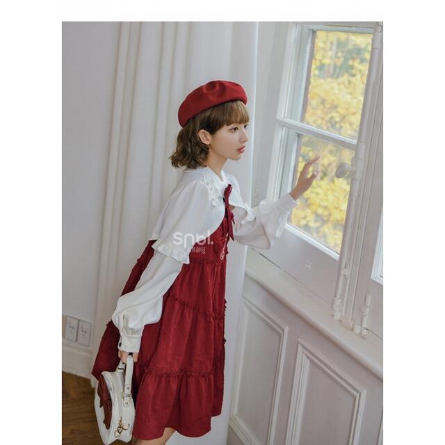 白雪姫(シラユキヒメ)の白雪姫の赤いワンピース レディースのワンピース(ひざ丈ワンピース)の商品写真