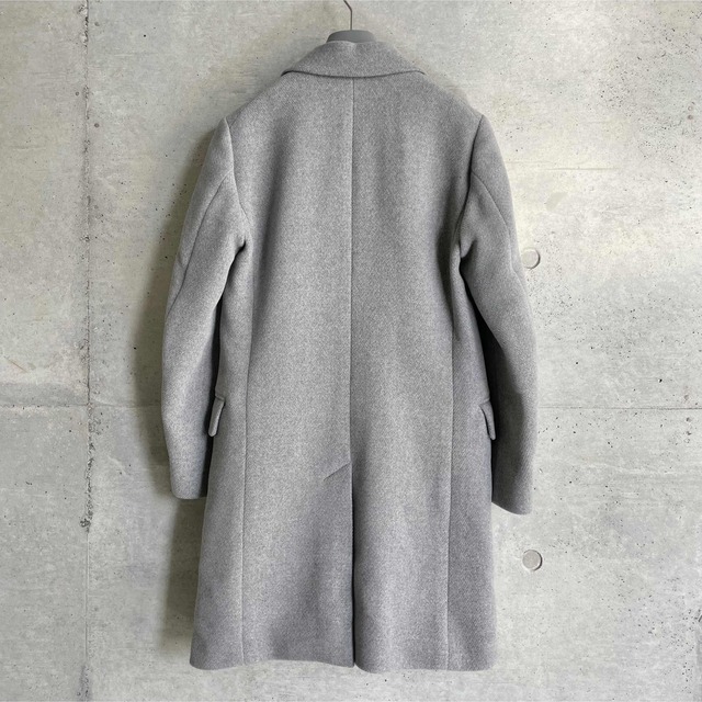 MADISONBLUE(マディソンブルー)の美品 マディソンブルー WOOL SEMI CHESTER COAT グレー レディースのジャケット/アウター(チェスターコート)の商品写真